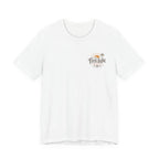 First Light Beach Tee — Retro Sunrise Logo T-Shirt