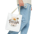 First Light Roast Tote Bag — Sunrise Coffee Logo Beach Tote
