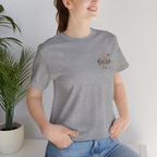 First Light Beach Tee — Retro Sunrise Logo T-Shirt
