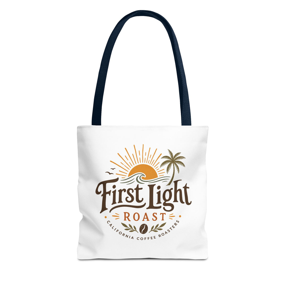 First Light Roast Tote Bag — Sunrise Coffee Logo Beach Tote