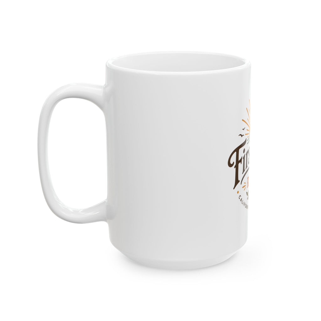 First Light Roast Ceramic Coffee Mug — Sunrise Beach Coffee Logo, 11oz & 15oz
