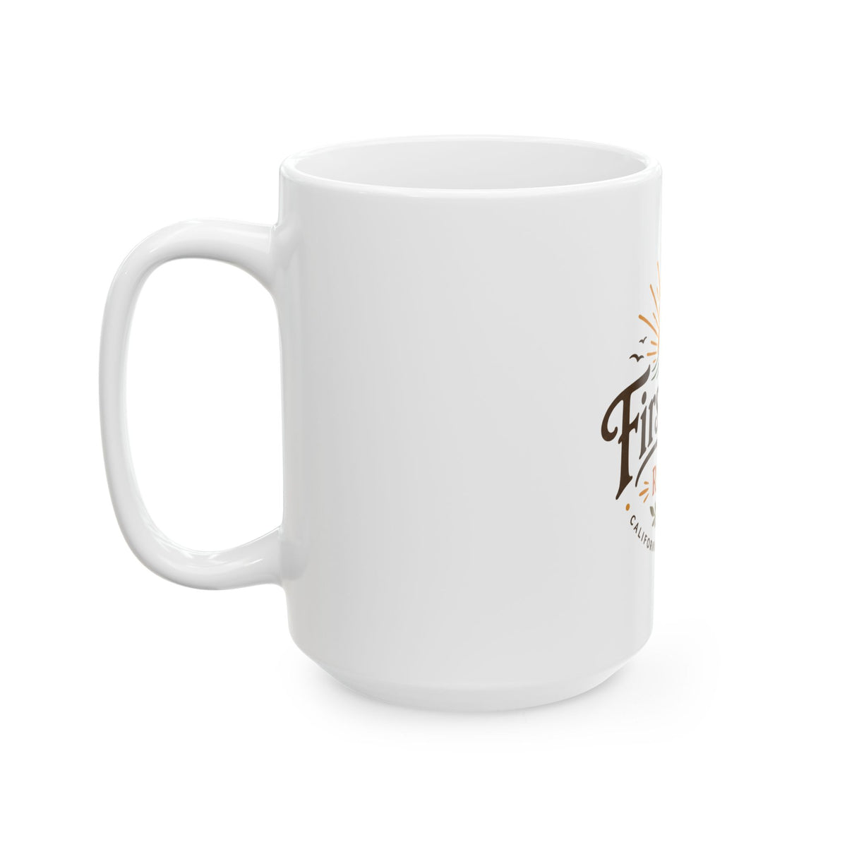 First Light Roast Ceramic Coffee Mug — Sunrise Beach Coffee Logo, 11oz & 15oz