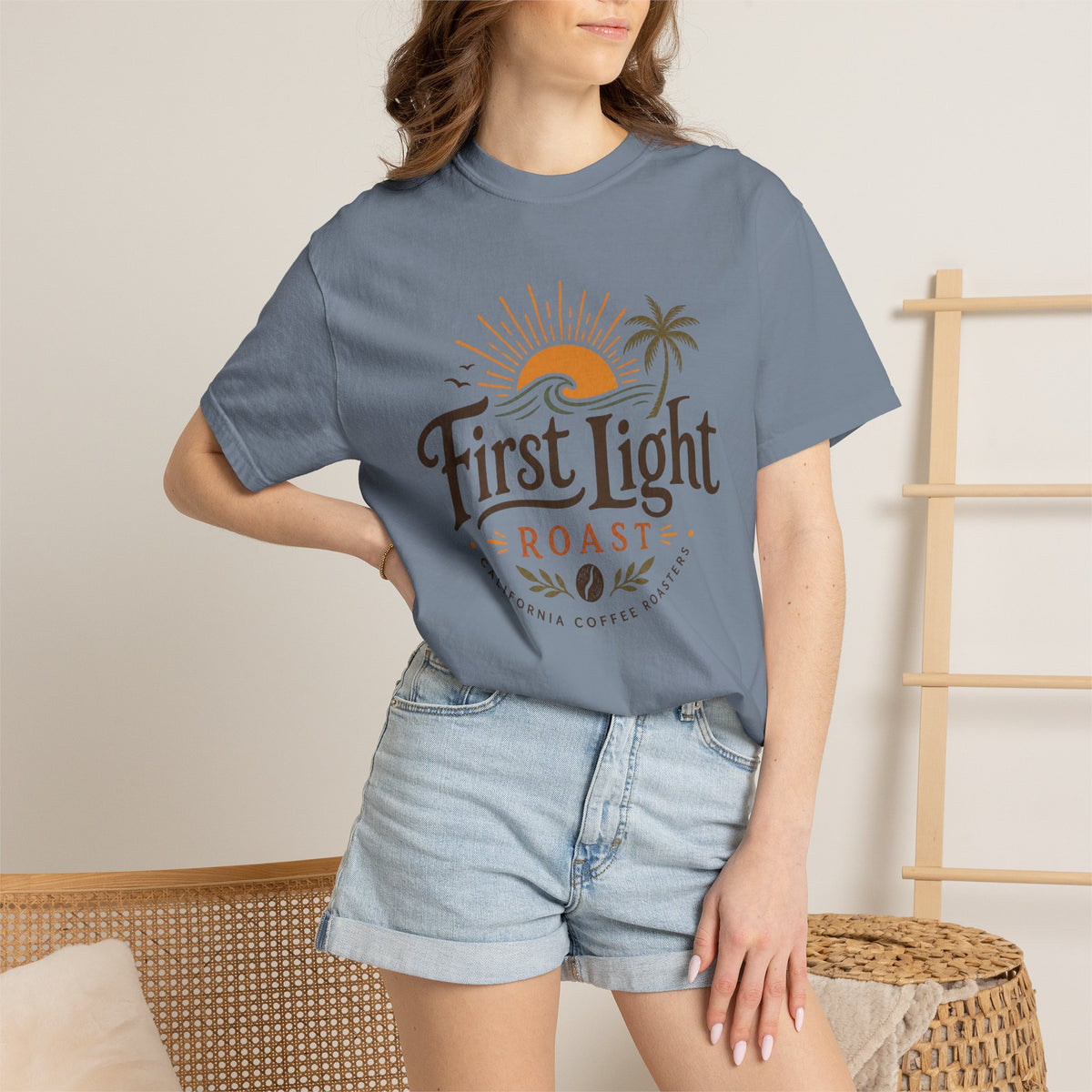 First Light Roast T-Shirt — Sunrise Coffee Logo Tee