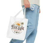 First Light Roast Tote Bag — Sunrise Coffee Logo Beach Tote