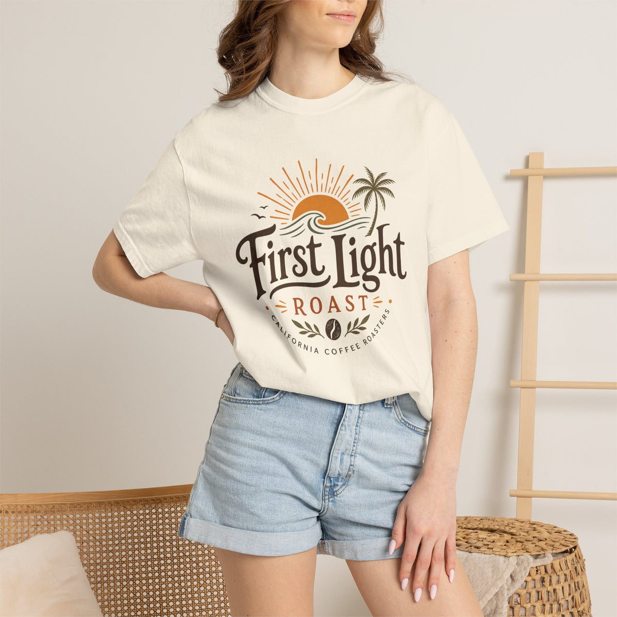 First Light Roast T-Shirt — Sunrise Coffee Logo Tee