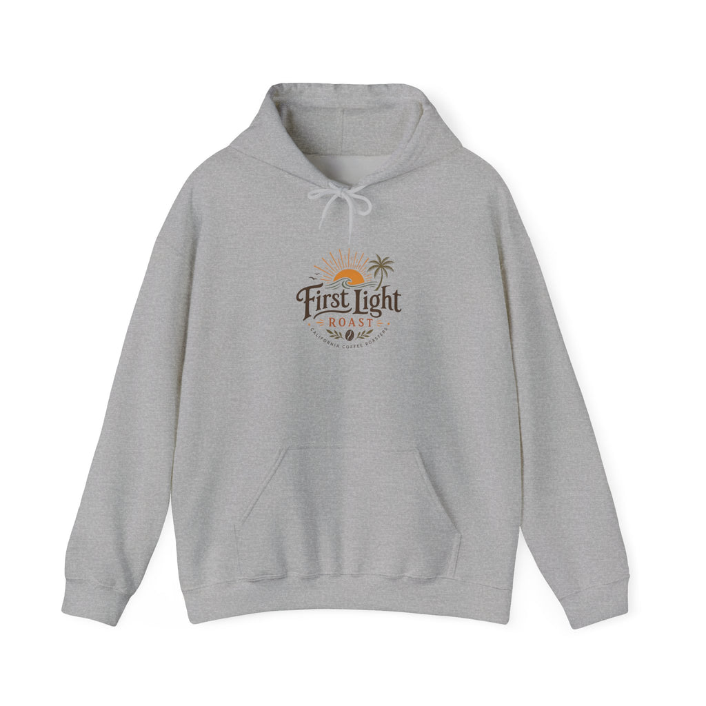 First Light Roast Hoodie — Sunrise Coffee Logo Pullover
