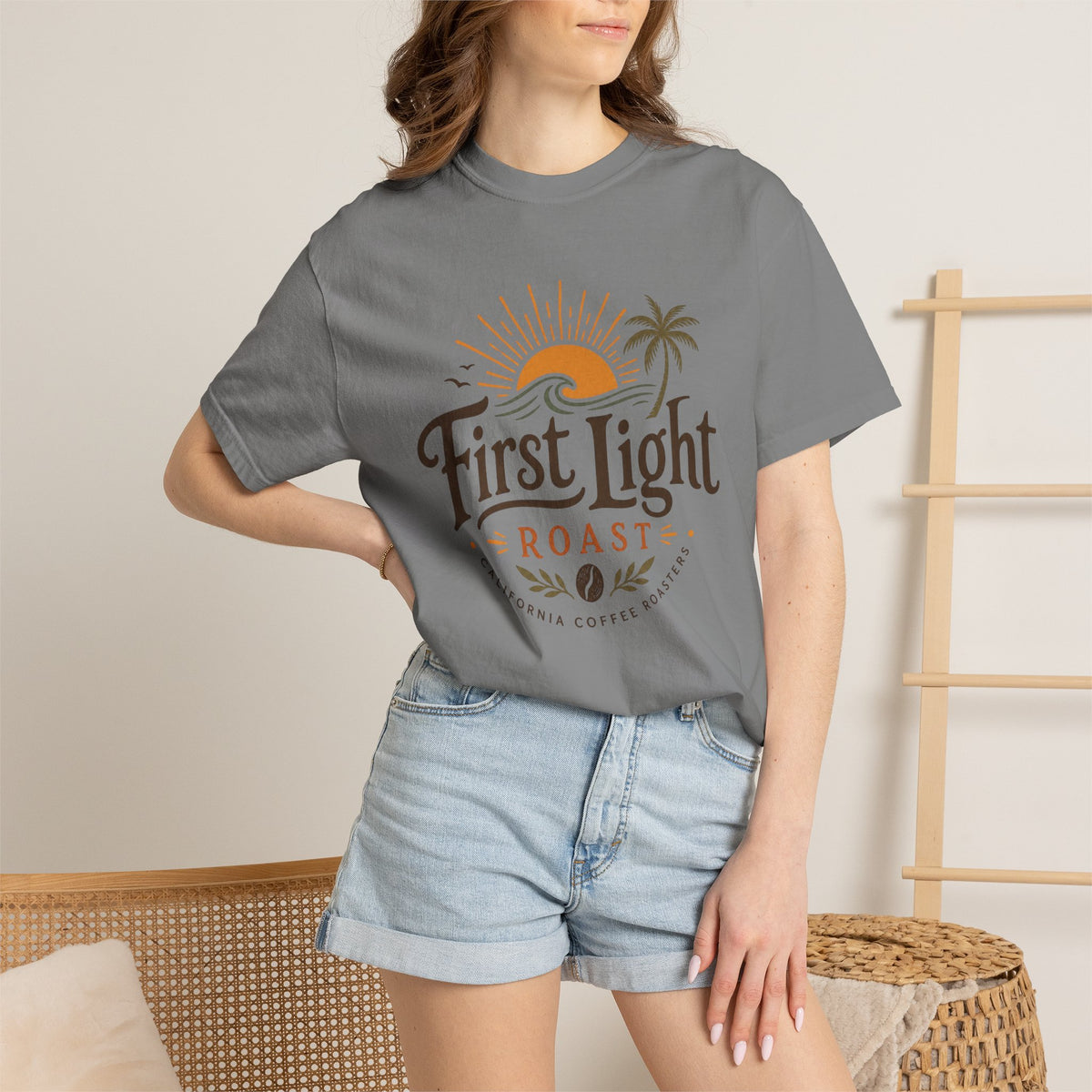 First Light Roast T-Shirt — Sunrise Coffee Logo Tee