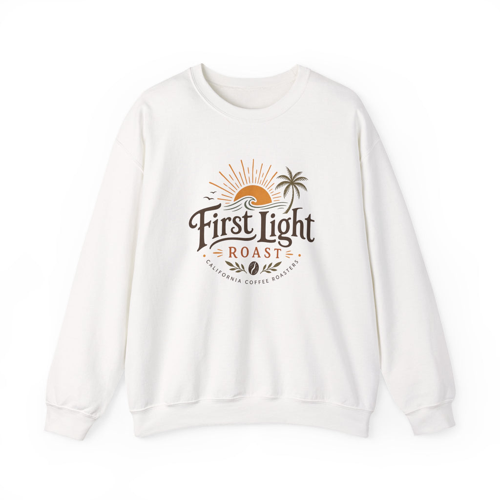 First Light Roast Crewneck Sweatshirt — Sunrise Coffee Logo Sweatshirt
