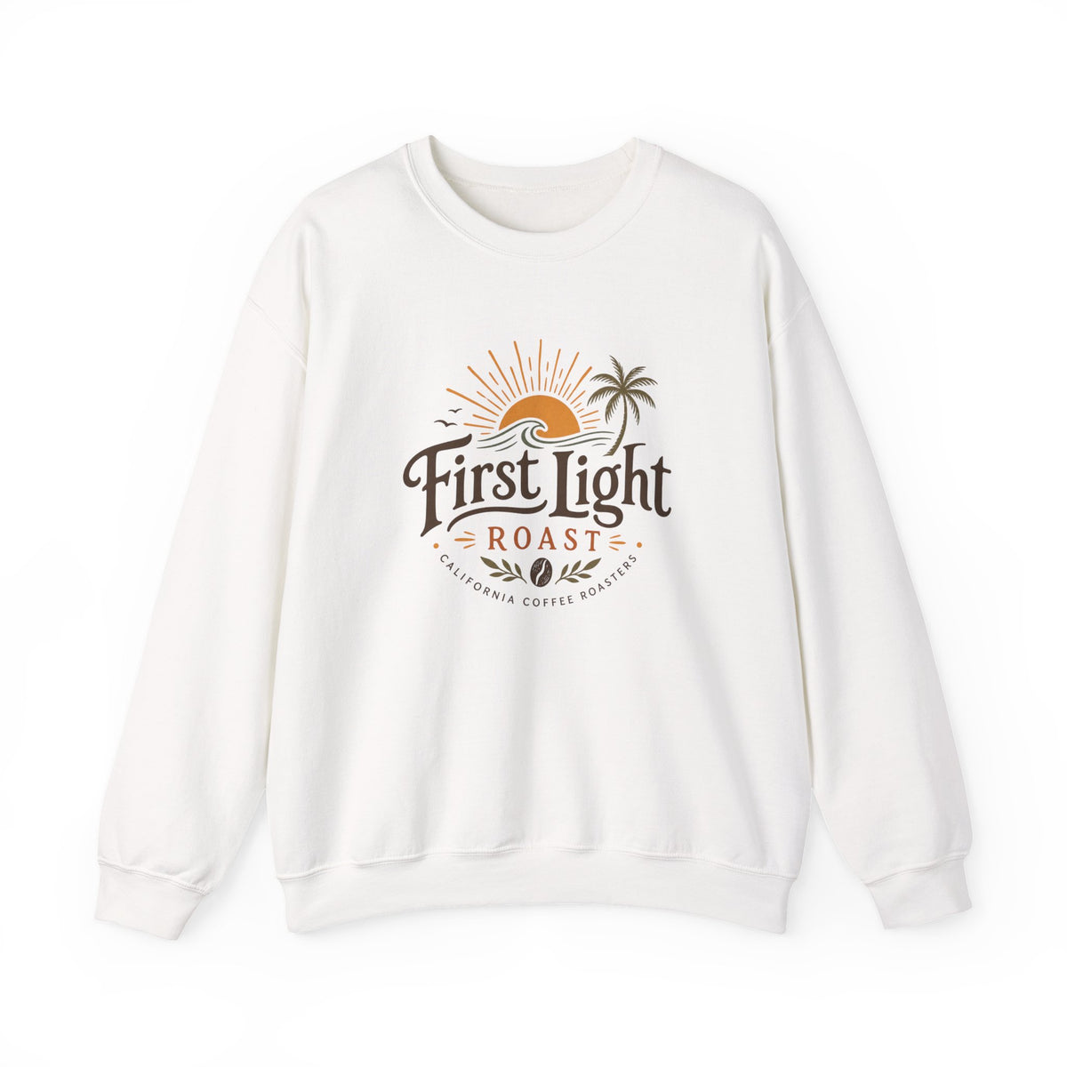 First Light Roast Crewneck Sweatshirt — Sunrise Coffee Logo Sweatshirt