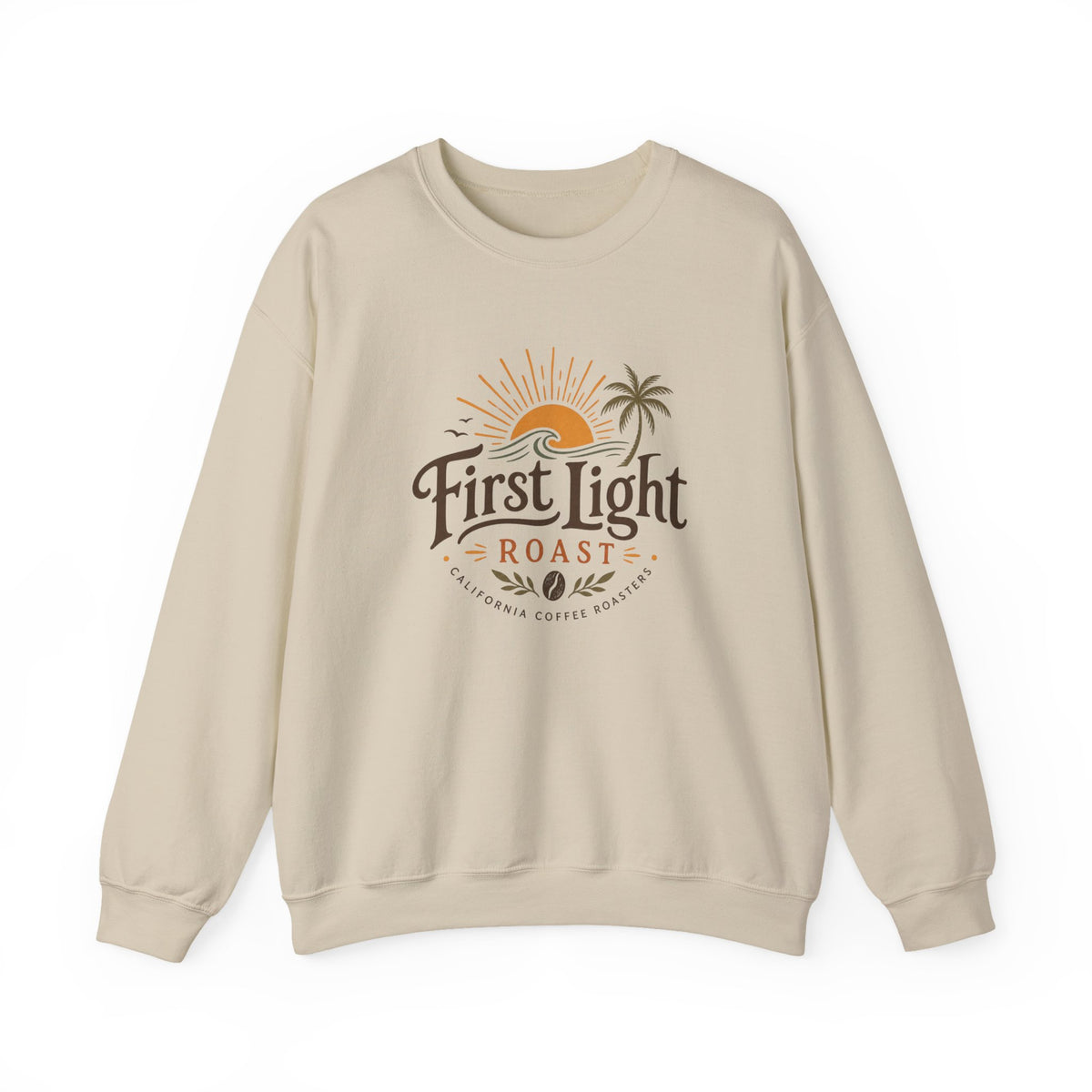 First Light Roast Crewneck Sweatshirt — Sunrise Coffee Logo Sweatshirt