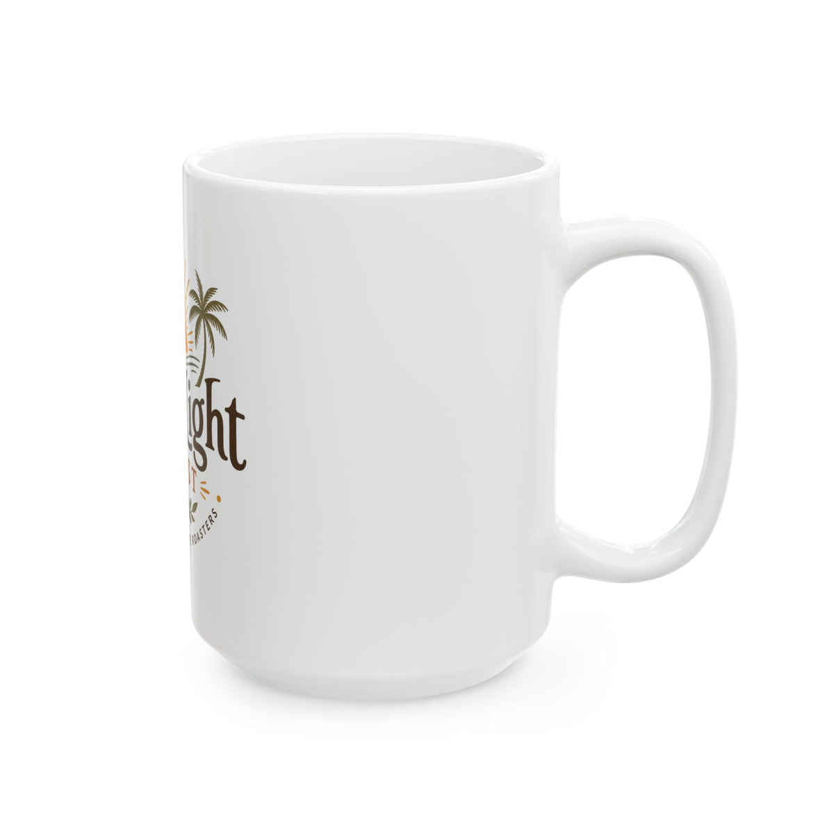 First Light Roast Ceramic Coffee Mug — Sunrise Beach Coffee Logo, 11oz & 15oz