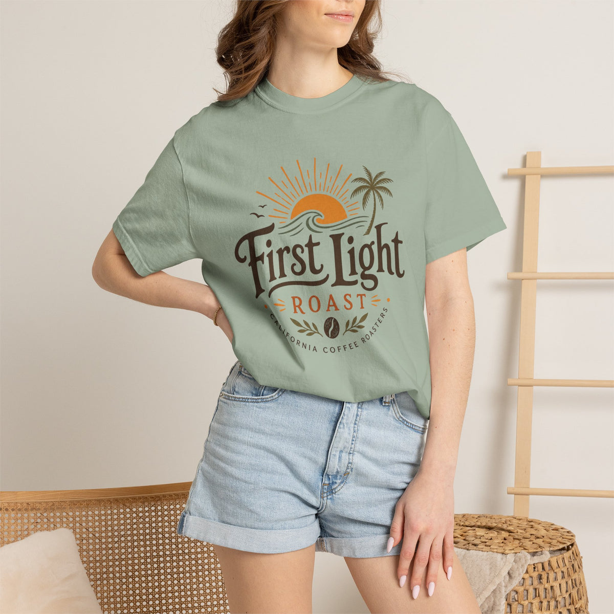 First Light Roast T-Shirt — Sunrise Coffee Logo Tee