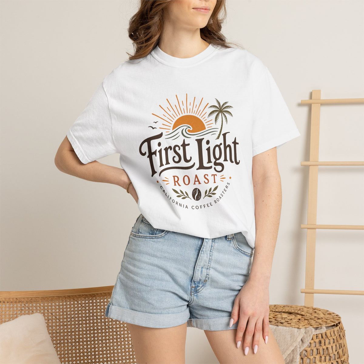 First Light Roast T-Shirt — Sunrise Coffee Logo Tee