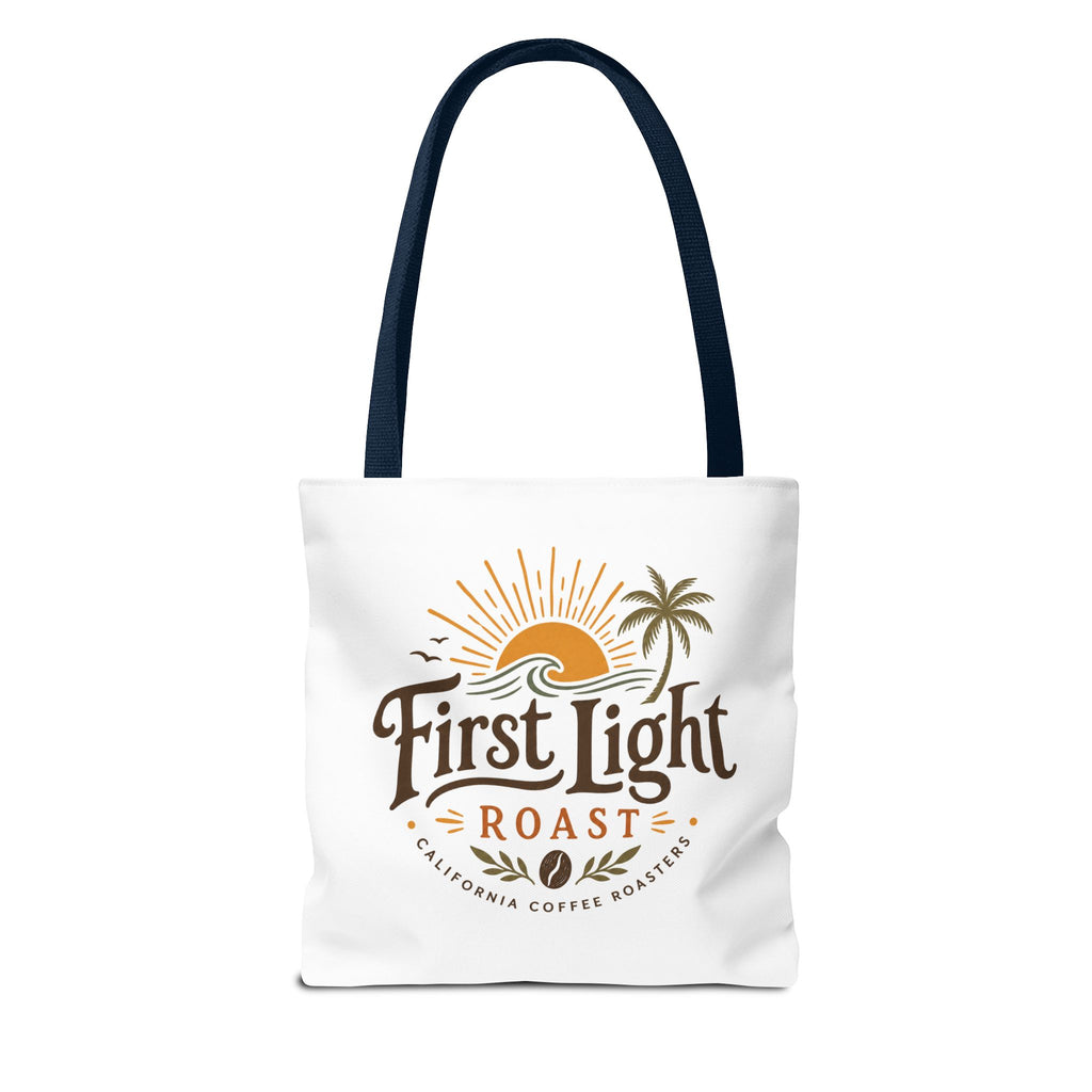 First Light Roast Tote Bag — Sunrise Coffee Logo Beach Tote