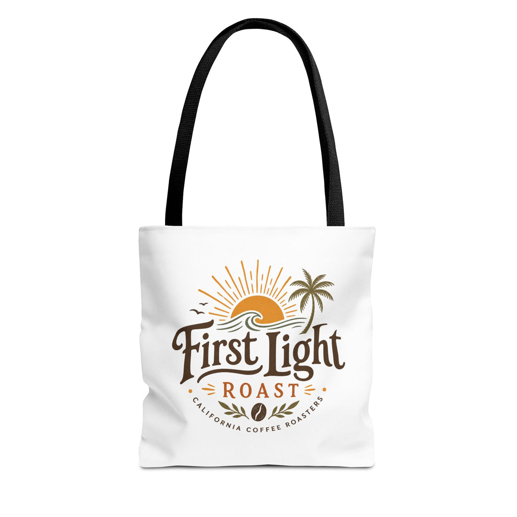 First Light Roast Tote Bag — Sunrise Coffee Logo Beach Tote