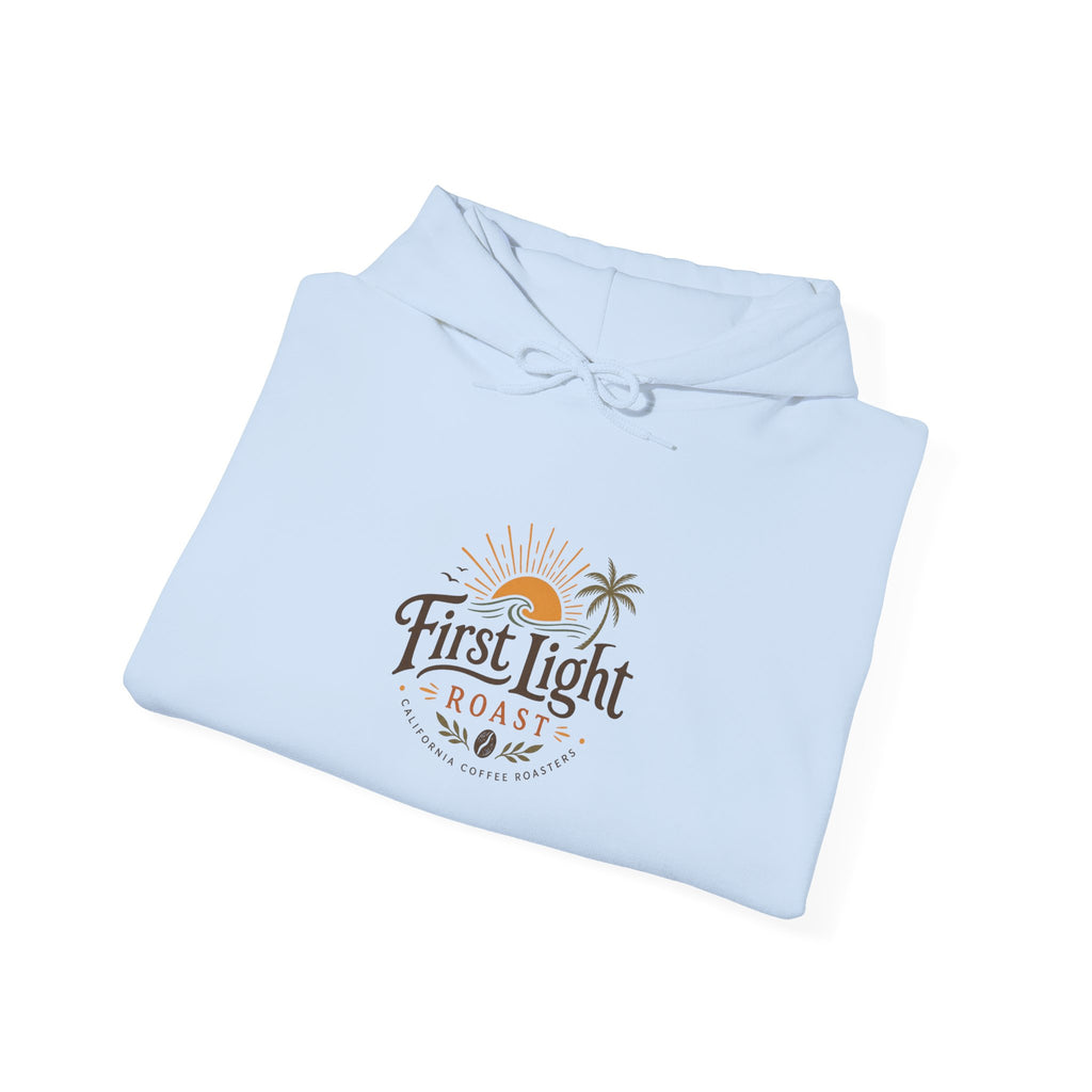 First Light Roast Hoodie — Sunrise Coffee Logo Pullover