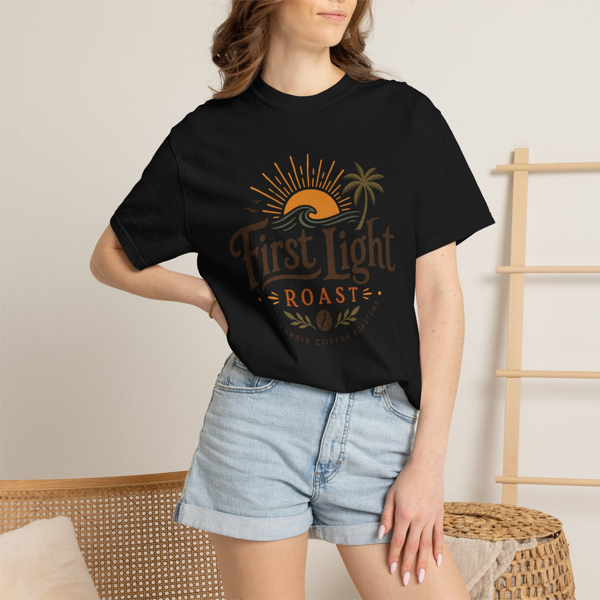 First Light Roast T-Shirt — Sunrise Coffee Logo Tee