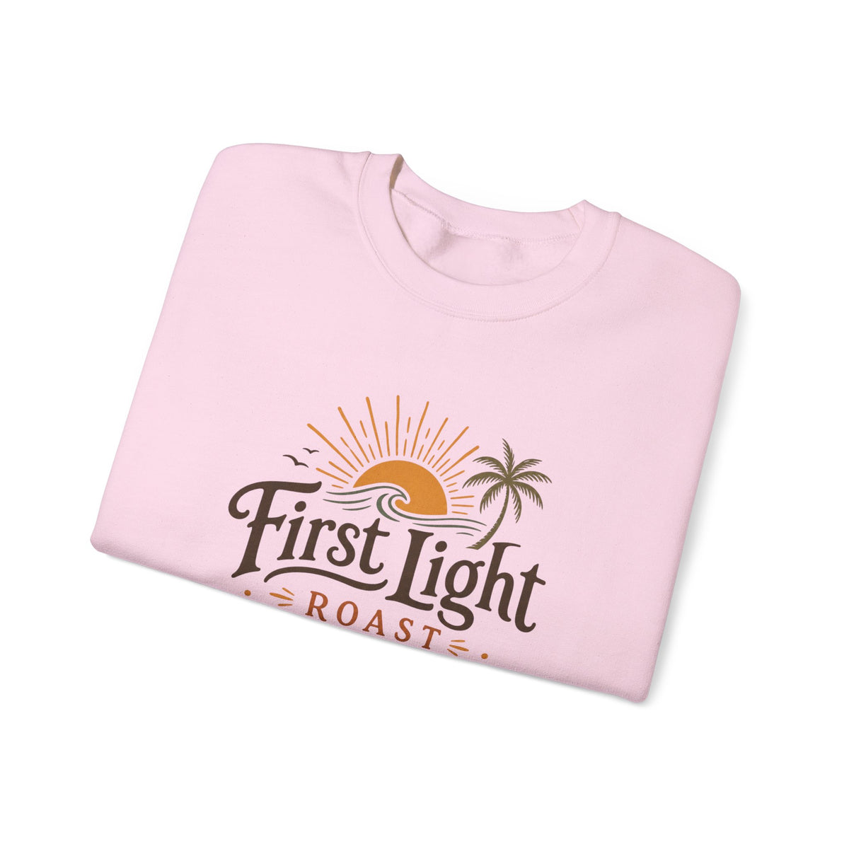 First Light Roast Crewneck Sweatshirt — Sunrise Coffee Logo Sweatshirt