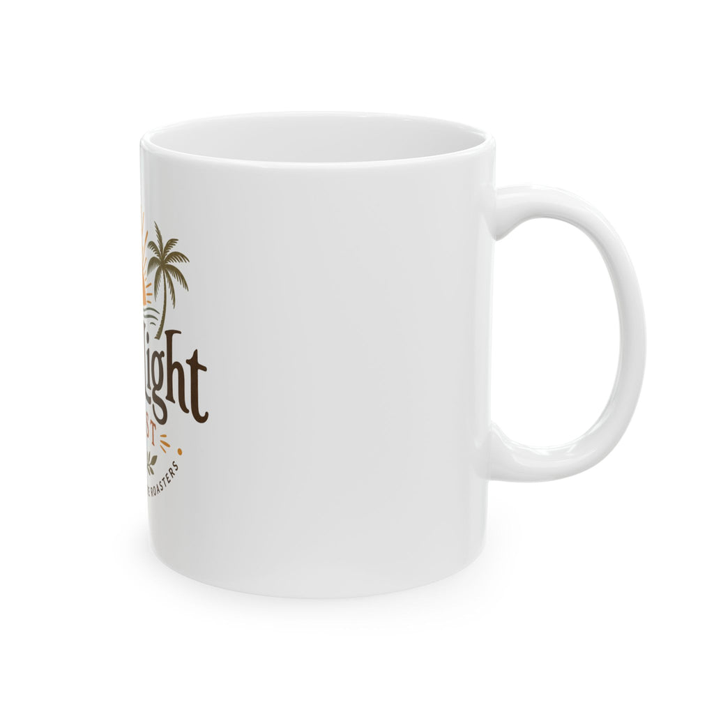 First Light Roast Ceramic Coffee Mug — Sunrise Beach Coffee Logo, 11oz & 15oz